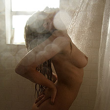 Ember Volland takes a shower